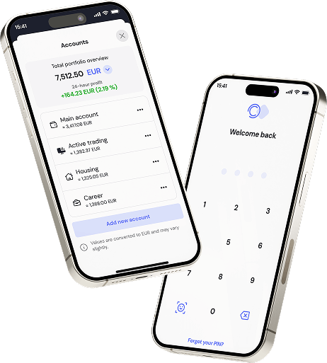 Mobile app showing a security screen